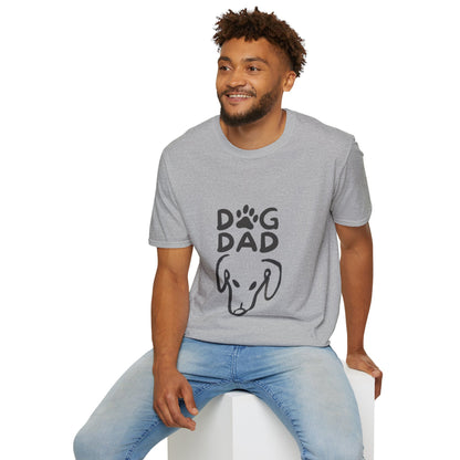 Dog Dad T-Shirt — Paw Print & Dog Face Tee for Pet Lovers