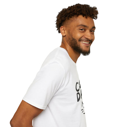 Cat Dad T-Shirt — Cute Paw Print & Cat Face Tee for Cat Lovers